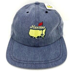 Vintage The Masters Slate Blue Hat Cap Strapback American Needle USA NWT NOS